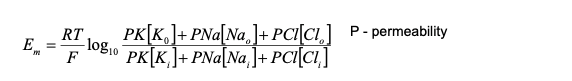 Goldman-Hodgkin-Katz Equation